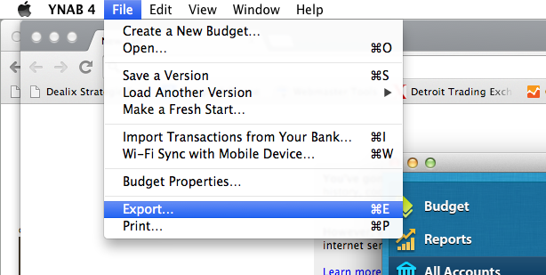 YNAB Export