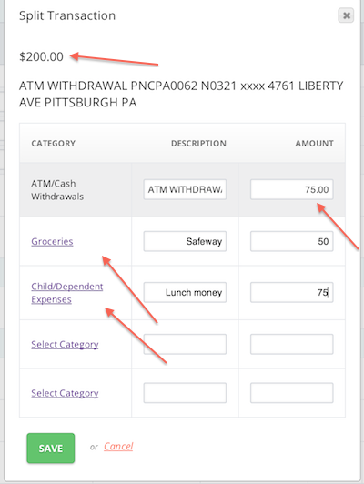 Splitting the Transaction