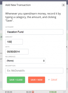 Log Savings Against This Fund