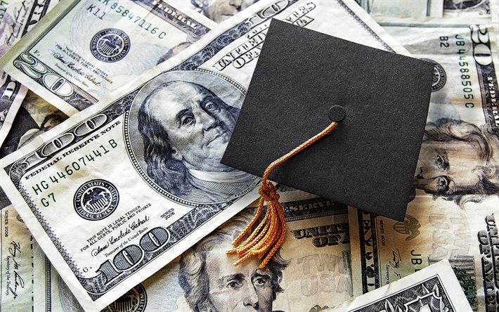 Graduation cap of cash