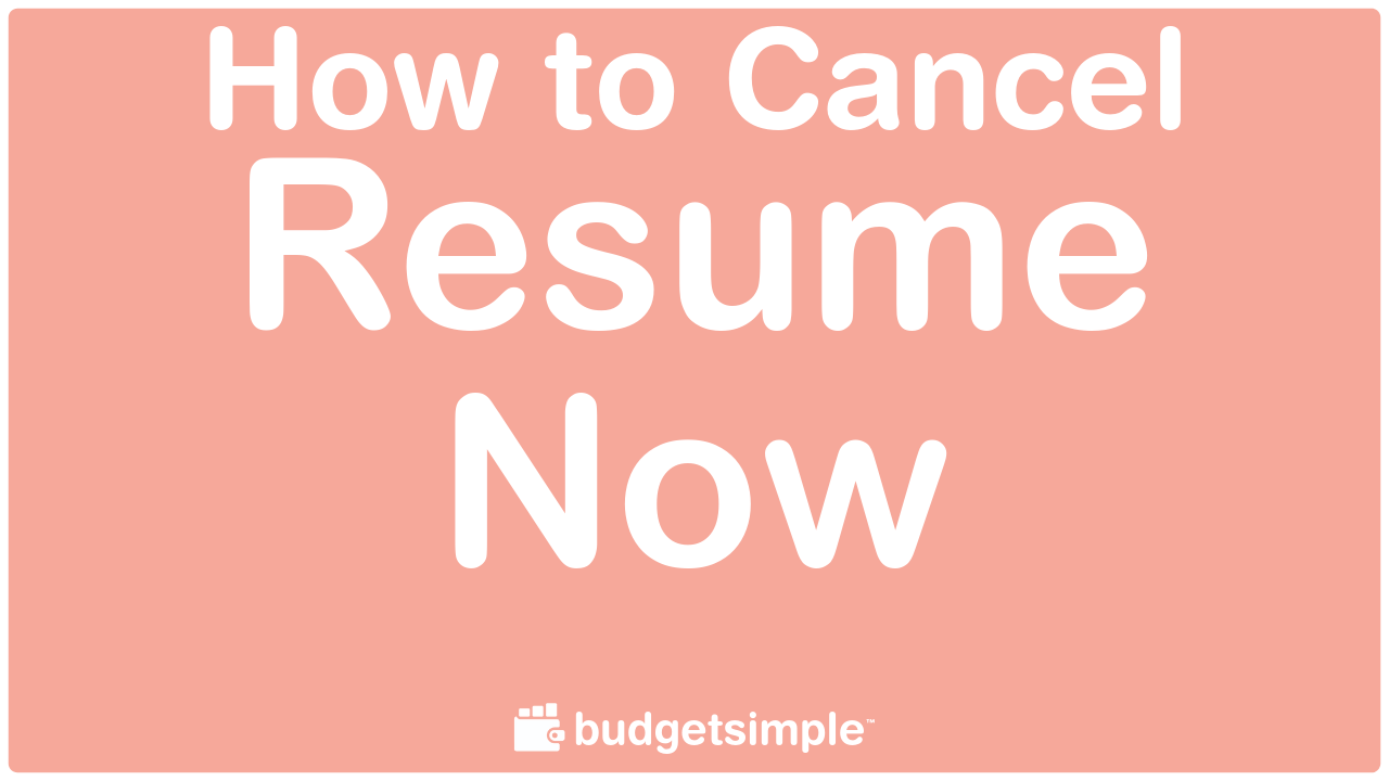 how to cancel resume now.com